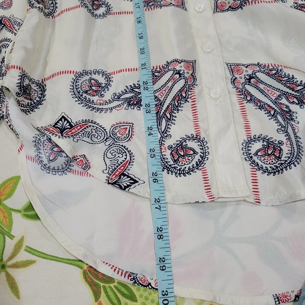 J Crew Drapey paisley-print shirt CD037 NWT Size XXS